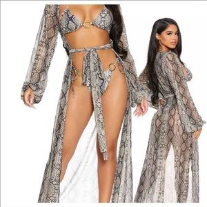 All Covered Mesh Kimono